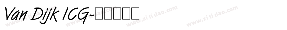 Van Dijk ICG字体转换